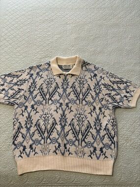 Vintage Alfred Dunner knit Polo sweater. Size large.